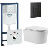 Комплект инсталляции GROHE 38811KF0 с унитазом Aquatek МИЯ и сиденьем с микролифтом (NW0155)