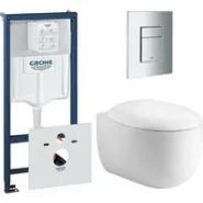 Комплект инсталляции GROHE 38775001 с унитазом Aquatek АЛЬТАИР и сиденьем с микролифтом (NW0149)