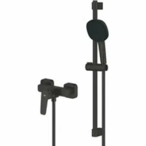Смеситель для душа GROHE Cubeo с душевым гарнитуром, матовый черный (1018252430) Смеситель для душа GROHE Cubeo с душевым гарнитуром, матовый черный (1018252430)