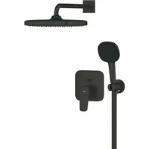 Душевая система GROHE Cubeo со смесителем для душа, черный матовый (1053362430) Душевая система GROHE Cubeo со смесителем для душа, черный матовый (1053362430)