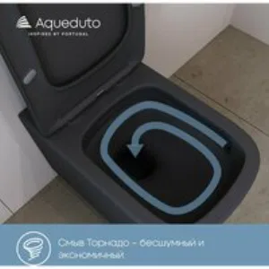 Унитаз подвесной Aqueduto MACIO Plus 525*345 безободковый, сиденье с микролифтом, черный матовый (MACТ0240) Унитаз подвесной Aqueduto MACIO Plus 525*345 безободковый, сиденье с микролифтом, черный матовый (MACТ0240)