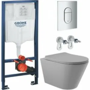 Комплект инсталляции GROHE Rapid SL NW0145/S с унитазом Aqueduto CONE CON0130 и сиденьем с микролифтом (NW0206) Комплект инсталляции GROHE Rapid SL NW0145/S с унитазом Aqueduto CONE CON0130 и сиденьем с микролифтом (NW0206)