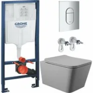 Комплект инсталляции GROHE Rapid SL NW0145/S с унитазом Aqueduto MACIO MAC0130 и сиденьем с микролифтом (NW0208)