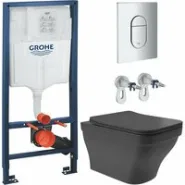 Комплект инсталляции GROHE Rapid SL NW0145/S с унитазом Aqueduto ESTETA EST0140 и сиденьем с микролифтом (NW0215)