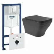 Комплект инсталляции GROHE Rapid SL 38775001 с унитазом Aqueduto ESTETA EST0140 и сиденьем с микролифтом (NW0245)