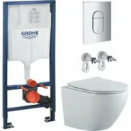 Комплект инсталляции GROHE Rapid SL NW0145/S с унитазом Aquatek ЕВРОПА AQ1901-MW и сиденьем с микролифтом (NW0247)