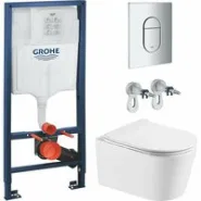 Комплект инсталляции GROHE Rapid SL NW0145/S с унитазом Aquatek ОБЕРОН AQ1365T-00 и сиденьем с микролифтом (NW0249)
