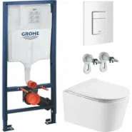 Комплект инсталляции GROHE Rapid SL 38772SH0 с унитазом Aquatek ОБЕРОН AQ1365T-00 и сиденьем с микролифтом (NW0255)