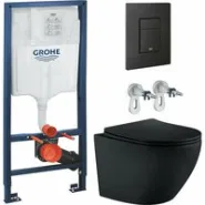 Комплект инсталляции GROHE Solido 38811KF0 с унитазом Aquatek ЕВРОПА AQ1901-MB и сиденьем с микролифтом (NW0260)