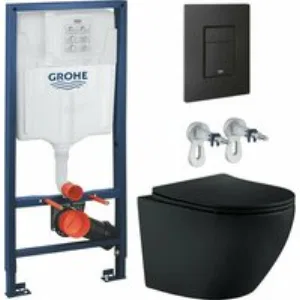 Комплект инсталляции GROHE Solido 38811KF0 с унитазом Aquatek ЕВРОПА AQ1901-MB и сиденьем с микролифтом (NW0260) Комплект инсталляции GROHE Solido 38811KF0 с унитазом Aquatek ЕВРОПА AQ1901-MB и сиденьем с микролифтом (NW0260)