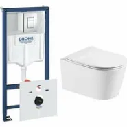 Комплект инсталляции GROHE Rapid SL 38775001 с унитазом Aquatek ОБЕРОН AQ1365T-00 и сиденьем с микролифтом (NW0267)