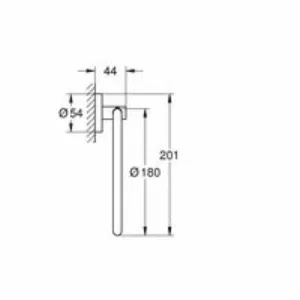 Кольцо для полотенца GROHE Essentials, черный матовый (1024612430) Кольцо для полотенца GROHE Essentials, черный матовый (1024612430)