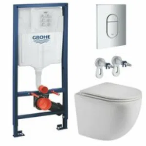 Комплект инсталляции GROHE Rapid SL NW0145/S с унитазом AQUAme AQM2002MW и сиденьем с микролифтом матовый (NW0274) Комплект инсталляции GROHE Rapid SL NW0145/S с унитазом AQUAme AQM2002MW и сиденьем с микролифтом матовый (NW0274)