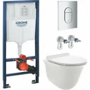 Комплект инсталляции GROHE Rapid SL NW0145/S с унитазом AQUAme AQM2005 и сиденьем с микролифтом (NW0276)