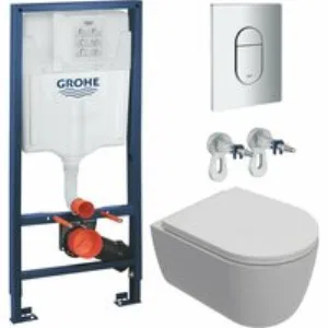 Комплект инсталляции GROHE Rapid SL NW0145/S с унитазом AQUAme AQM2013PRO и сиденьем с микролифтом, смыв Invisible (NW0280) Комплект инсталляции GROHE Rapid SL NW0145/S с унитазом AQUAme AQM2013PRO и сиденьем с микролифтом, смыв Invisible (NW0280)