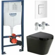 Комплект инсталляции GROHE Rapid SL 38772SH0 с унитазом AQUAme AQM2001MB и сиденьем с микролифтом (NW0282)