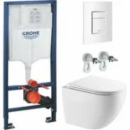 Комплект инсталляции GROHE Rapid SL 38772SH0 с унитазом AQUAme AQM2002L и сиденьем с микролифтом, смыв Quiet (NW0283)