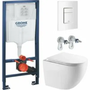 Комплект инсталляции GROHE Rapid SL 38772SH0 с унитазом AQUAme AQM2002L и сиденьем с микролифтом, смыв Quiet (NW0283) Комплект инсталляции GROHE Rapid SL 38772SH0 с унитазом AQUAme AQM2002L и сиденьем с микролифтом, смыв Quiet (NW0283)