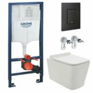 Комплект инсталляции GROHE Solido 38811KF0 с унитазом AQUAme AQM2003 и сиденьем с микролифтом (NW0299) Комплект инсталляции GROHE Solido 38811KF0 с унитазом AQUAme AQM2003 и сиденьем с микролифтом (NW0299)