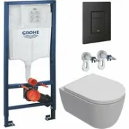 Комплект инсталляции GROHE Solido 38811KF0 с унитазом AQUAme AQM2013PRO и сиденьем с микролифтом, смыв Invisible (NW0304)