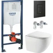 Комплект инсталляции GROHE Solido 38811KF0 с унитазом AQUAme AQM2014PRO и сиденьем с микролифтом, смыв Invisible (NW0305)