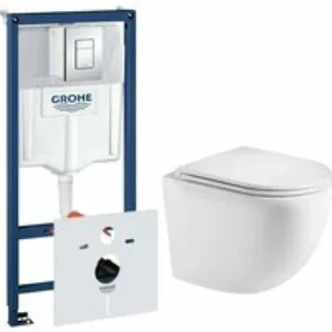 Комплект инсталляции GROHE Rapid SL 38775001 с унитазом AQUAme AQM2002MW и сиденьем с микролифтом (NW0310) Комплект инсталляции GROHE Rapid SL 38775001 с унитазом AQUAme AQM2002MW и сиденьем с микролифтом (NW0310)