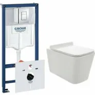 Комплект инсталляции GROHE Rapid SL 38775001 с унитазом AQUAme AQM2003 и сиденьем с микролифтом (NW0311)