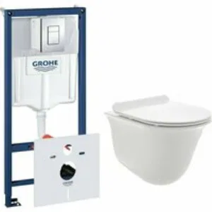 Комплект инсталляции GROHE Rapid SL 38775001 с унитазом AQUAme AQM2005 и сиденьем с микролифтом (NW0312) Комплект инсталляции GROHE Rapid SL 38775001 с унитазом AQUAme AQM2005 и сиденьем с микролифтом (NW0312)