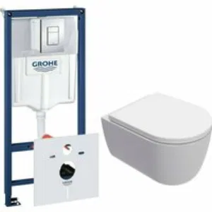 Комплект инсталляции GROHE Rapid SL 38775001 с унитазом AQUAme AQM2013PRO и сиденьем с микролифтом, смыв Invisible (NW0316) Комплект инсталляции GROHE Rapid SL 38775001 с унитазом AQUAme AQM2013PRO и сиденьем с микролифтом, смыв Invisible (NW0316)