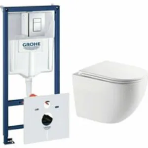 Комплект инсталляции GROHE Rapid SL 38775001 с унитазом AQUAme AQM2014PRO и сиденьем с микролифтом, смыв Invisible (NW0317) Комплект инсталляции GROHE Rapid SL 38775001 с унитазом AQUAme AQM2014PRO и сиденьем с микролифтом, смыв Invisible (NW0317)