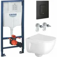 Комплект инсталляции GROHE Solido 38811KF0 с унитазом Aquatek ДИВА AQ2012-00 и сиденьем с микролифтом (NW0320)