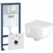 Комплект инсталляции GROHE Rapid SL 38775001 с унитазом Aquatek ДИВА AQ2012-00 и сиденьем с микролифтом (NW0321)