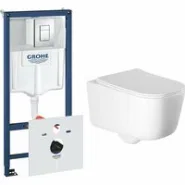 Комплект инсталляции GROHE Rapid SL 38775001 с унитазом Aquatek ЛУГАНО AQ2002-00 и сиденьем с микролифтом (NW0325)