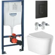 Комплект инсталляции GROHE Solido 38811KF0 с унитазом Aquatek НИКА AQ2009-00 и сиденьем с микролифтом (NW0328)