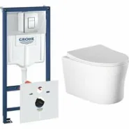Комплект инсталляции GROHE Rapid SL 38775001 с унитазом Aquatek НИКА AQ2009-00 и сиденьем с микролифтом (NW0329)