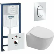 Комплект инсталляции GROHE Rapid SL NW0145/S с унитазом Aquatek СИРИУС AQ1582T-00 и сиденьем с микролифтом (NW0330)