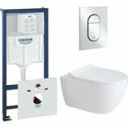Комплект инсталляции GROHE Rapid SL NW0145/S с унитазом Aquatek ПОЛАРИС AQ0700-01 и сиденьем с микролифтом (NW0334)