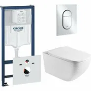 Комплект инсталляции GROHE Rapid SL NW0145/S с унитазом Aquatek МЕДЕЯ AQ1537T-00 и сиденьем с микролифтом (NW0346)