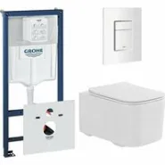 Комплект инсталляции GROHE Rapid SL 38772SH0 с унитазом Aquatek КВАДРО AQ1515T-00 и сиденьем с микролифтом (NW0339)