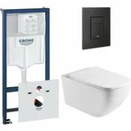 Комплект инсталляции GROHE Solido 38811KF0 с унитазом Aquatek МЕДЕЯ AQ1537T-00 и сиденьем с микролифтом (NW0348)