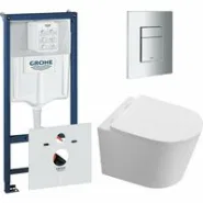 Комплект инсталляции GROHE Rapid SL 38775001 с унитазом Aquatek ТАУРУС AQ1580T-00 и сиденьем с микролифтом (NW0353)