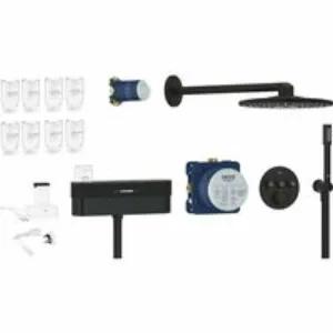 Душевая система GROHE SmartControl Purefoam с термостатом для душа, фантомный черный (105812KF00) Душевая система GROHE SmartControl Purefoam с термостатом для душа, фантомный черный (105812KF00)