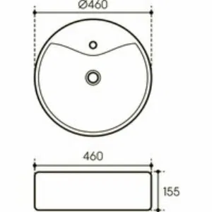 Раковина накладная Aqueduto ESPIRAL, D460, белый глянцевый (ESP0610) Раковина накладная Aqueduto ESPIRAL, D460, белый глянцевый (ESP0610)