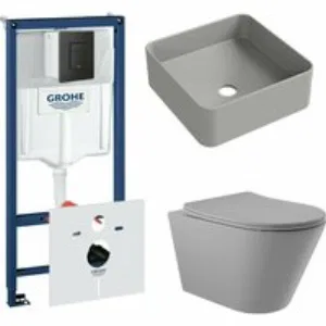 Комплект инсталляции GROHE Solido 38811KF0 с унитазом Aqueduto CONE CON0130 и раковиной Aqueduto ESPIRAL ESP0330 (NW0367) Комплект инсталляции GROHE Solido 38811KF0 с унитазом Aqueduto CONE CON0130 и раковиной Aqueduto ESPIRAL ESP0330 (NW0367)
