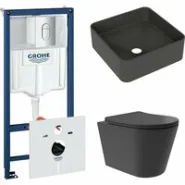 Комплект инсталляции GROHE Rapid SL NW0145/S с унитазом Aqueduto CONE Plus CONT0240 и раковиной Aqueduto ESPIRAL ESP0340 (NW0377)