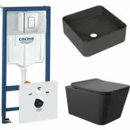 Комплект инсталляции GROHE Rapid SL 38775001 с унитазом Aqueduto MACIO MAC0140 и раковиной Aqueduto ESPIRAL ESP0340 (NW0386)