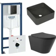 Комплект инсталляции GROHE Solido 38811KF0 с унитазом Aqueduto CONE CON0140 и раковиной Aqueduto ESPIRAL ESP0340 (NW0391)