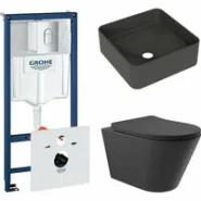 Комплект инсталляции GROHE Rapid SL NW0145/S с унитазом Aqueduto CONE CON0140 и раковиной Aqueduto ESPIRAL ESP0340 (NW0393)