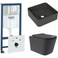 Комплект инсталляции GROHE Rapid SL 38775001 с унитазом Aqueduto MACIO Plus MACТ0240 и раковиной Aqueduto ESPIRAL ESP0340 (NW0394)