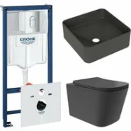 Комплект инсталляции GROHE Rapid SL NW0145/S с унитазом Aqueduto MACIO Plus MACT0240 и раковиной Aqueduto ESPIRAL ESP0340 (NW0397)